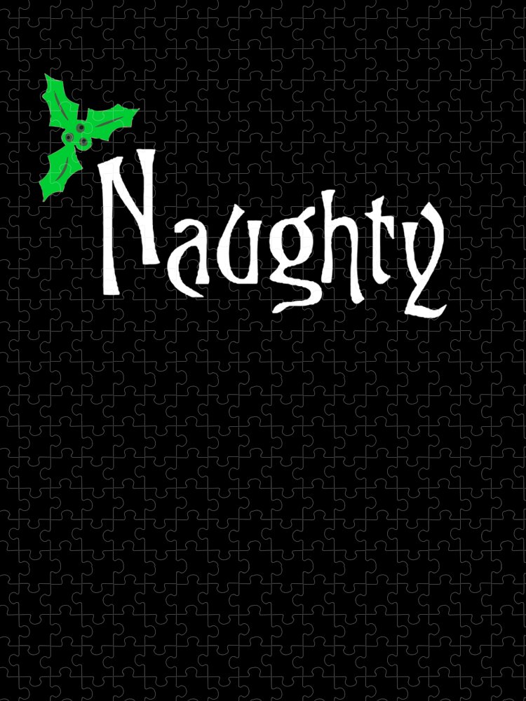Christmas 2023 Jigsaw Puzzle featuring the digital art Naughty by Flippin Sweet Gear