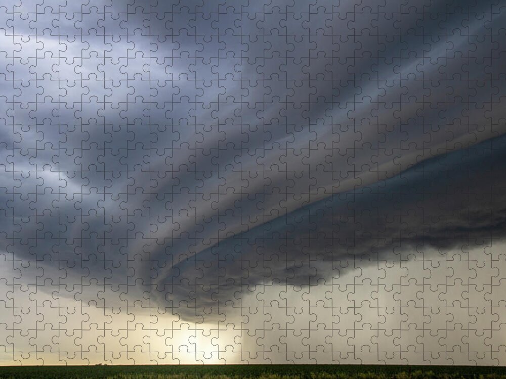 Nebraskasc Jigsaw Puzzle featuring the photograph Nebraska Shelf Cloud Madness 022 by Dale Kaminski
