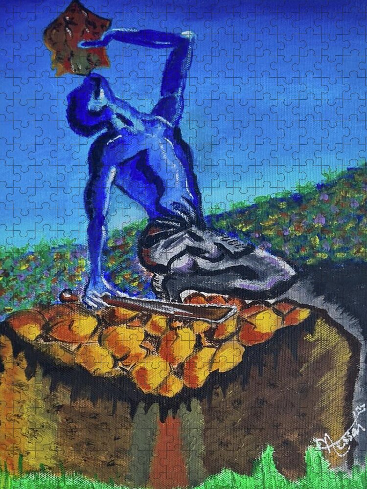 Art Jigsaw Puzzle featuring the painting Neg Mawon by Vanessa Archer