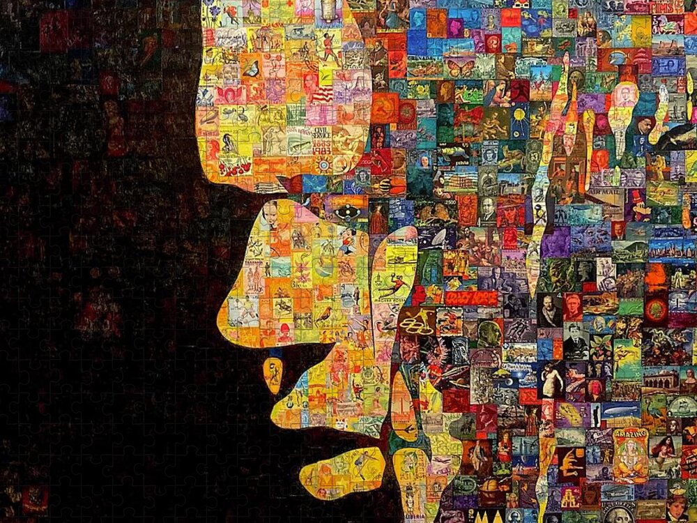 Neil Young Jigsaw Puzzle featuring the digital art Neil by Steve Fields