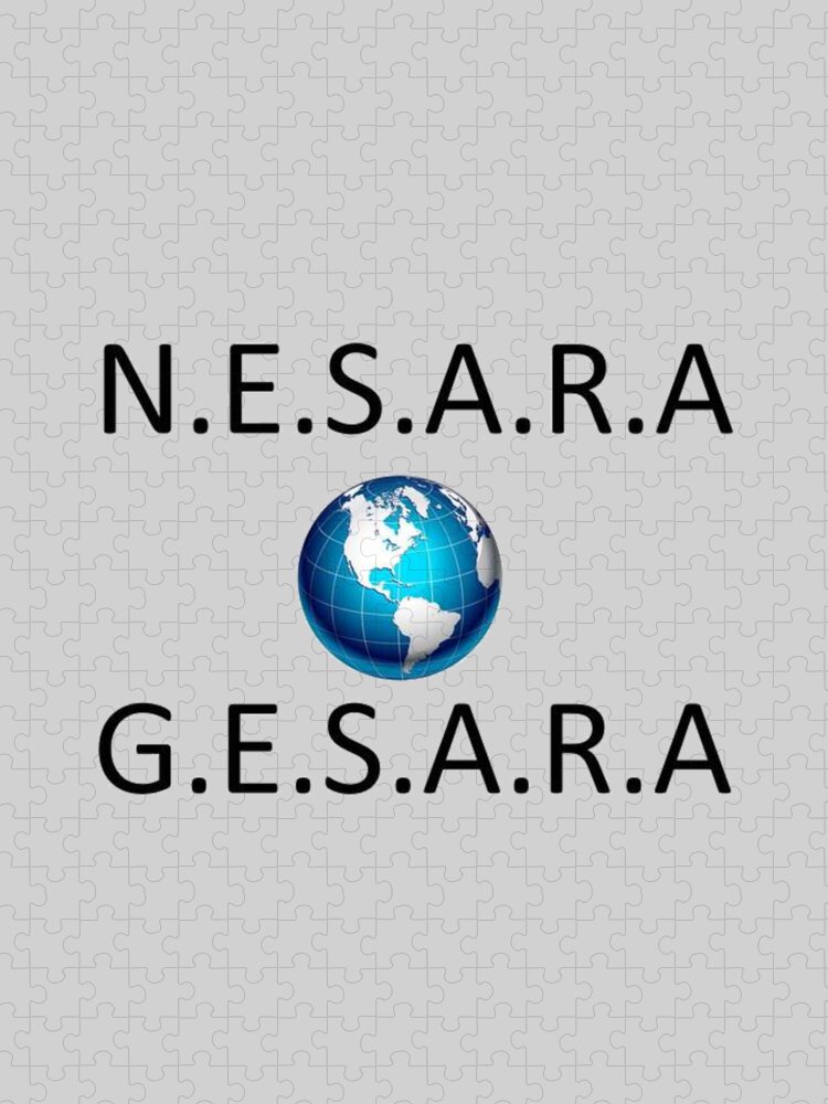 Nesara Gesara Jigsaw Puzzle featuring the digital art N.E.S.A.R.A - G.E.S.A.R.A, part two by Denise Morgan