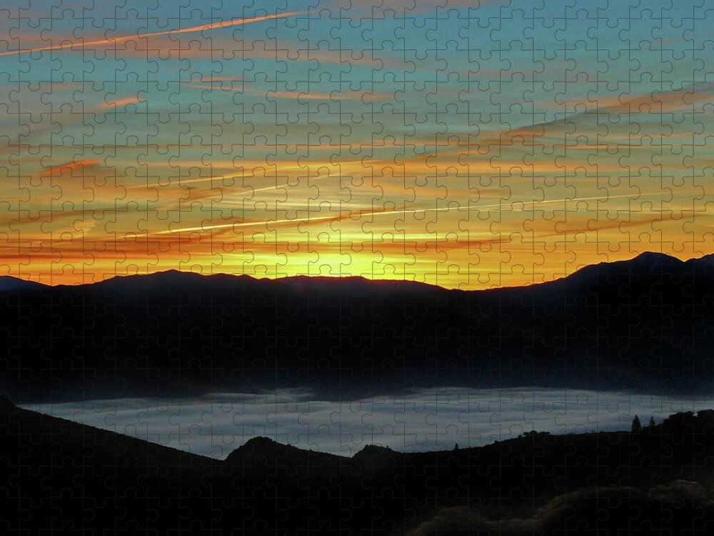 Skyscapes Jigsaw Puzzle featuring the photograph Nevada Sunrise by Beverly Read
