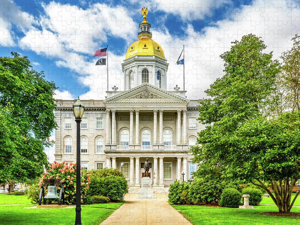 New Hampshire Jigsaw Puzzle featuring the photograph New Hampshire State House, in Concord, NH by Mihai Andritoiu