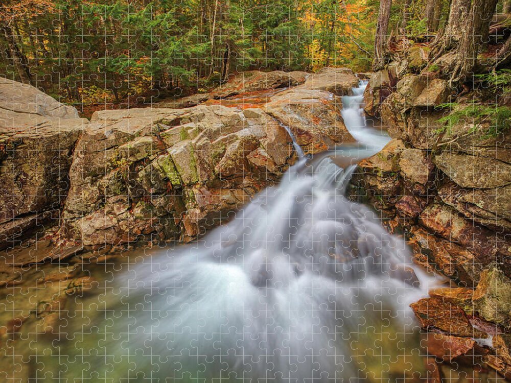 Franconia Notch State Park Jigsaw Puzzle featuring the photograph New Hampshire Waterfalls by Juergen Roth
