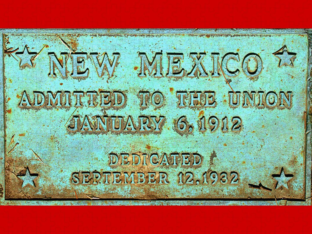 New Mexico Admitted to the Union Plaque #3 Jigsaw Puzzle by Arthur  Swartwout - Pixels