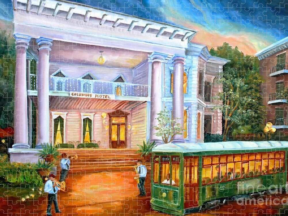 New Orleans Jigsaw Puzzle featuring the painting New Orleans' Columns Hotel by Diane Millsap