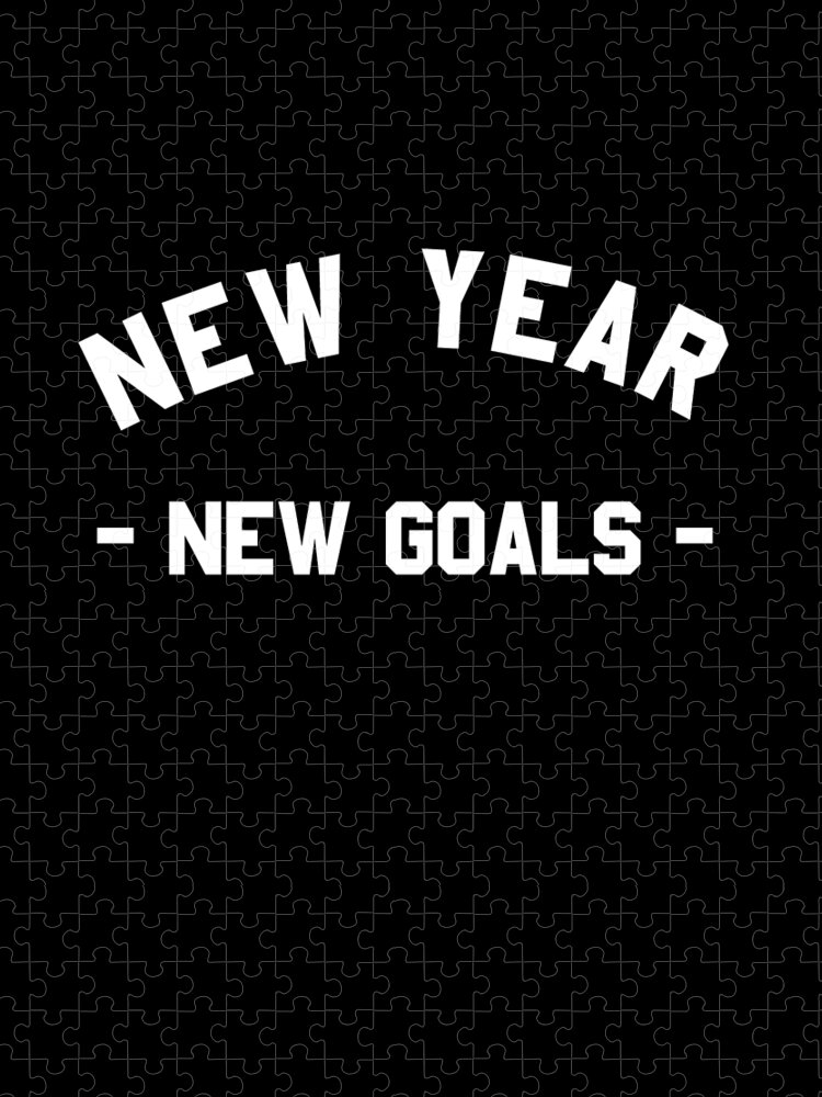 New Year 2024 Jigsaw Puzzle featuring the digital art New Year New Goals Workout Fitness by Flippin Sweet Gear