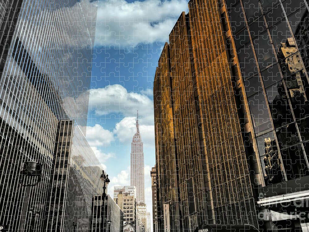 City Jigsaw Puzzle featuring the photograph New York City Buildings by Elaine Manley