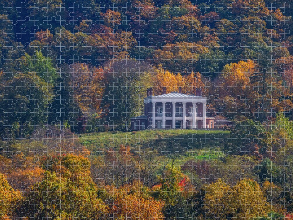 Ne York Jigsaw Puzzle featuring the photograph New York Fall Foliage by Susan Candelario