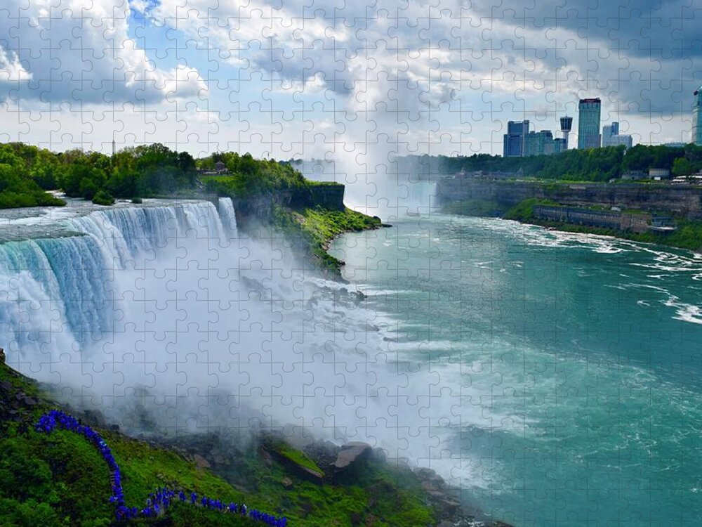 Niagara Jigsaw Puzzle featuring the photograph Panoramic View ,Niagara Falls by Bnte Creations