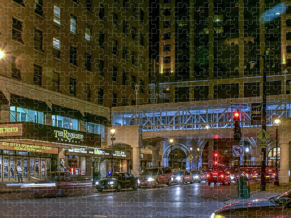 Milwaukee Jigsaw Puzzle featuring the photograph Night Lights by Deb Beausoleil