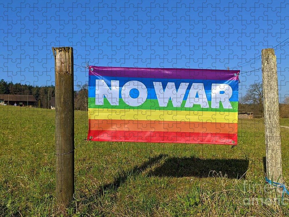 No War Jigsaw Puzzle featuring the photograph No War by Claudia Zahnd-Prezioso