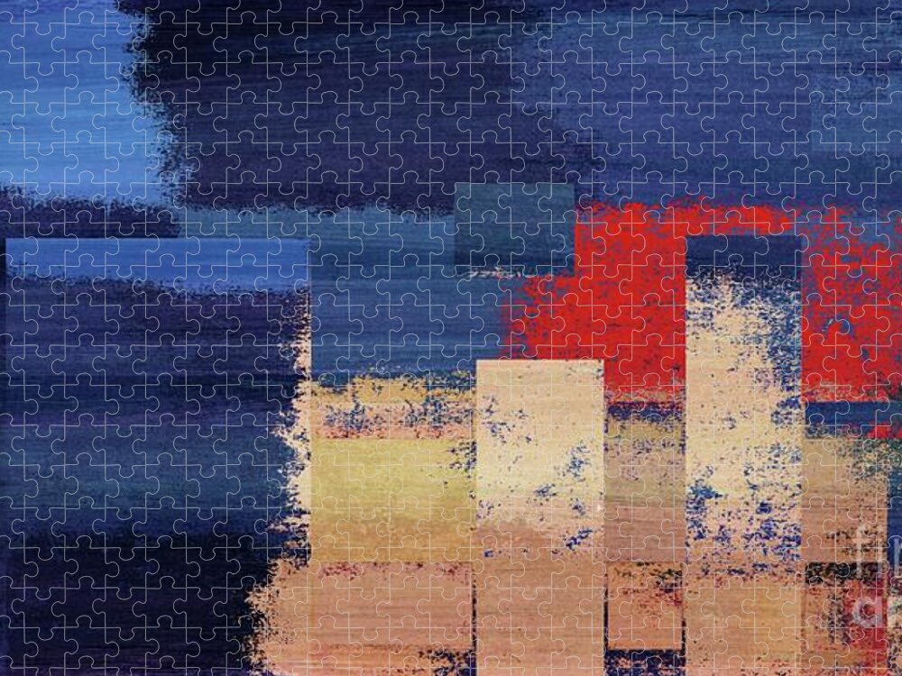 Abstract Jigsaw Puzzle featuring the digital art Nonexpectation-0102c by Variance Collections