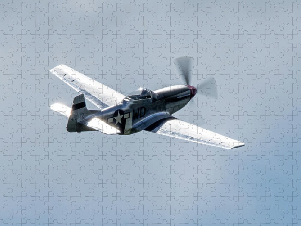 North American Jigsaw Puzzle featuring the photograph North American P-51 Mustang by Airpower Art