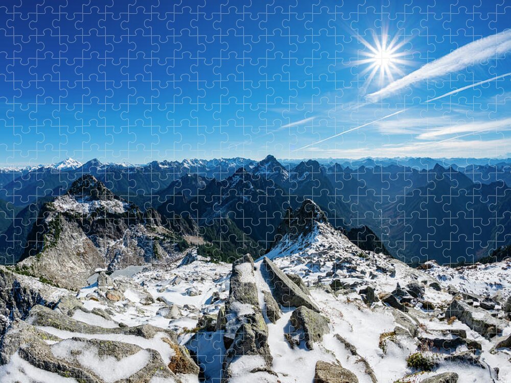 Pnw Jigsaw Puzzle featuring the photograph North Cascades Snow and Sun 2 by Pelo Blanco Photo