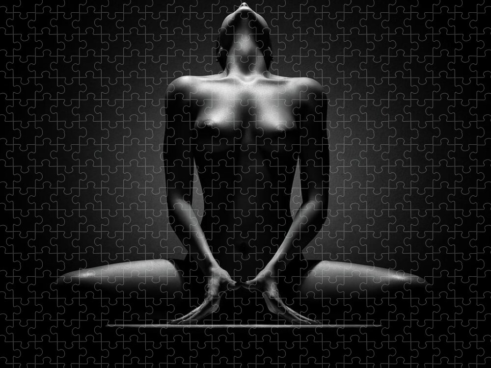 Woman Jigsaw Puzzle featuring the photograph Nude woman fine art 23 by Johan Swanepoel