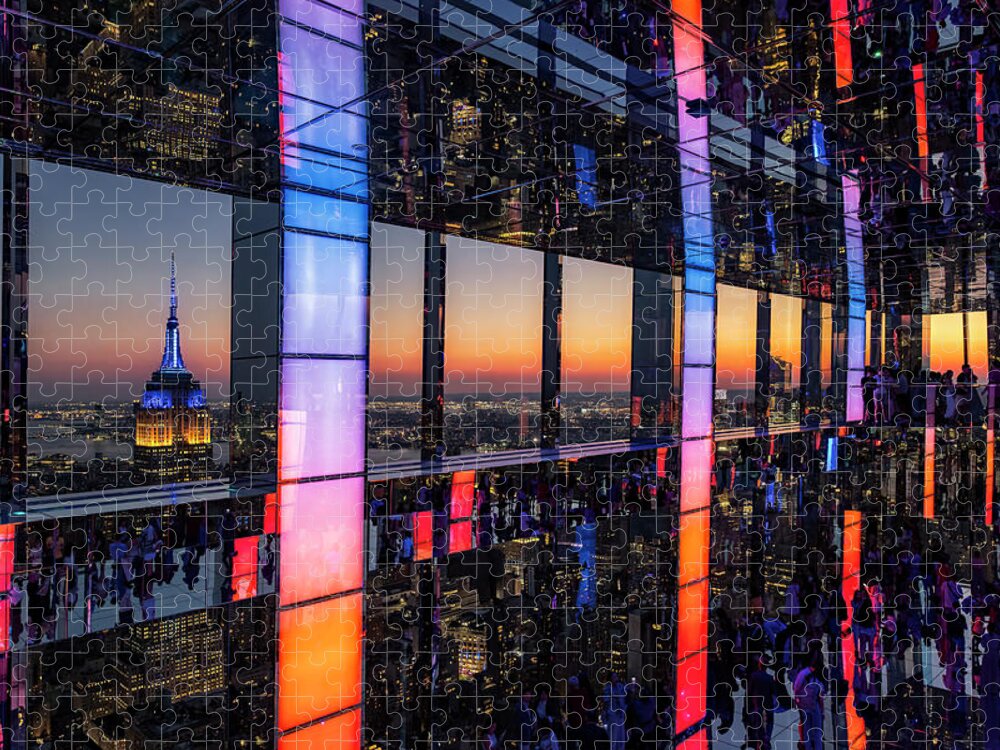 Esb Jigsaw Puzzle featuring the photograph NYC Summit Golden Hour by Susan Candelario