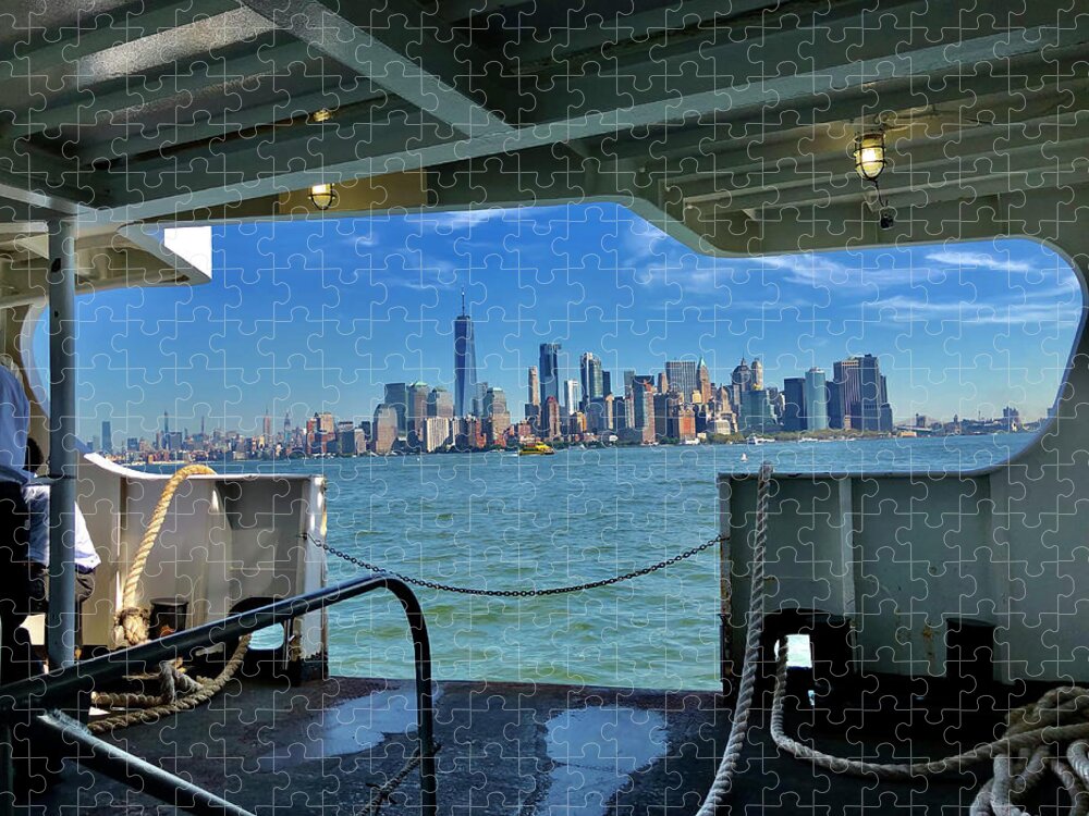 Nyc Jigsaw Puzzle featuring the photograph NYC Watery Peekaboo by Tanya White