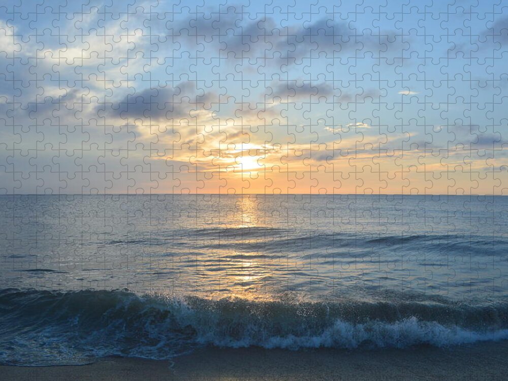 Obx Sunrise Jigsaw Puzzle featuring the photograph OBX Sunrise 7/31 by Barbara Ann Bell