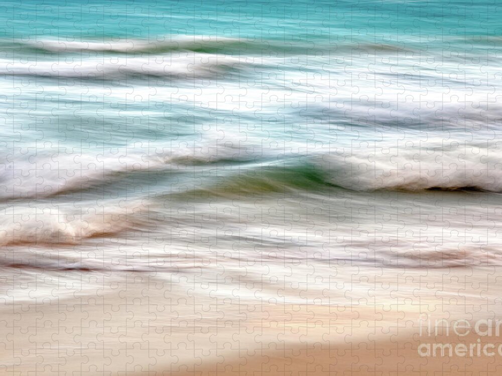 Bellows Beach Jigsaw Puzzle featuring the photograph Ocean In Motion by Rebecca Caroline Photography
