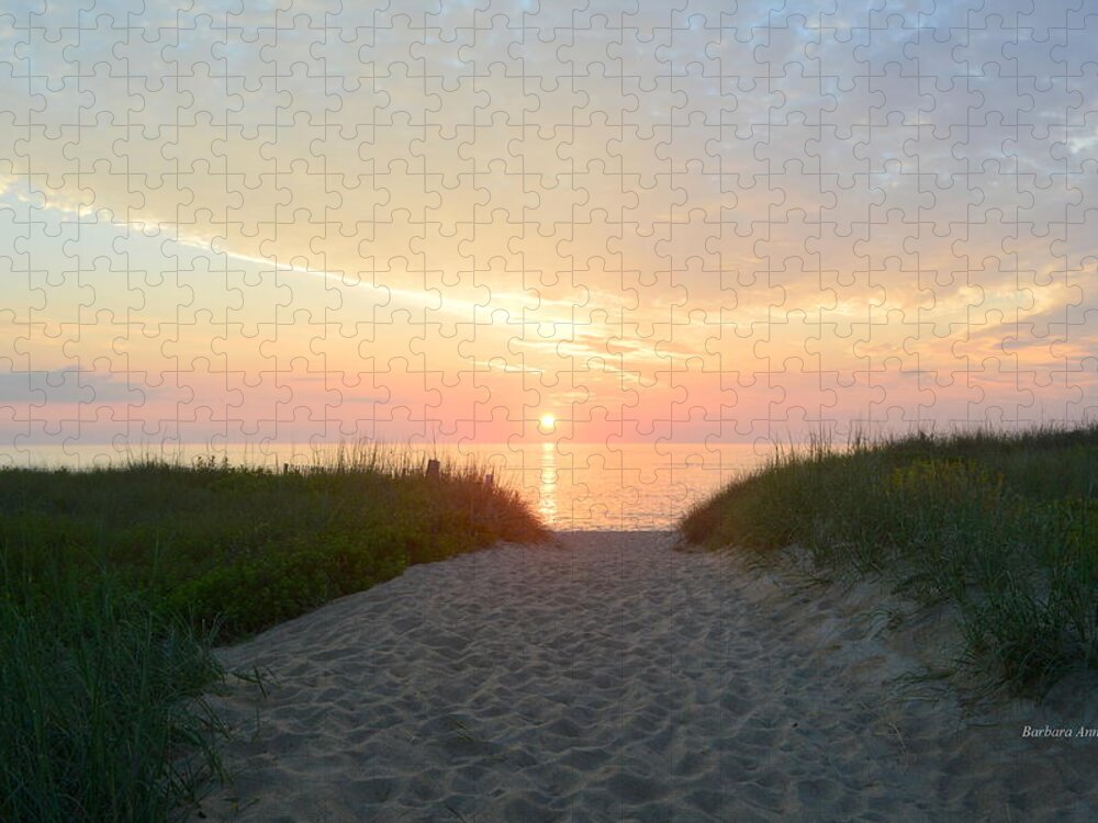Obx Sunrise Jigsaw Puzzle featuring the photograph Ocean View July 1 by Barbara Ann Bell