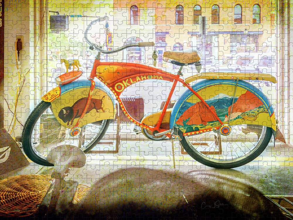 Bicycle Jigsaw Puzzle featuring the photograph Oklahoma Bicycle by Craig J Satterlee