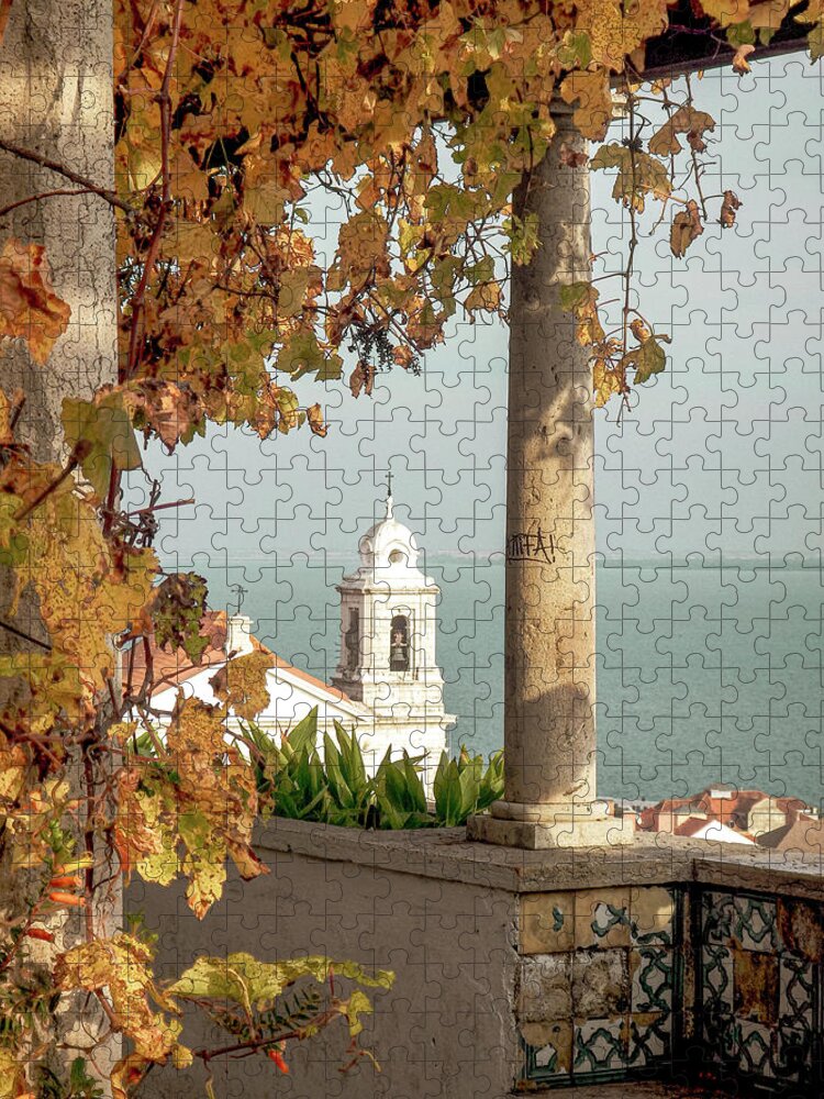 Alfama Jigsaw Puzzle featuring the photograph Old Alfama View Chapel by Julie Palencia