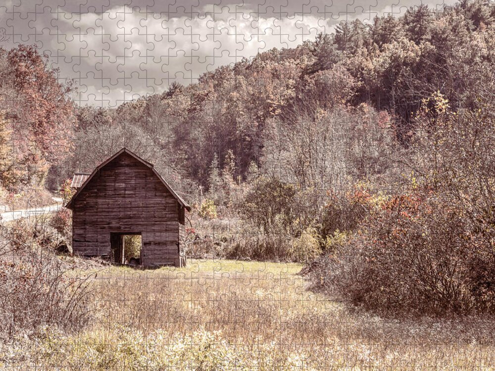 Barns Jigsaw Puzzle featuring the photograph Old Barn along the Countryside Roads by Debra and Dave Vanderlaan