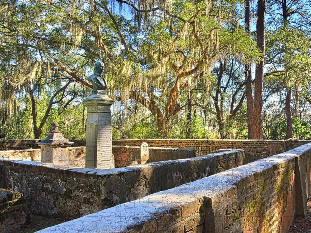 Old House Plantation Cemetery Jigsaw Puzzle featuring the photograph Old House Plantation Cemetery by Lisa Wooten