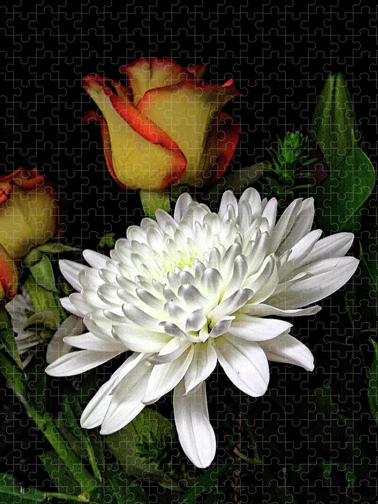 Flowers Jigsaw Puzzle featuring the photograph Old Master Floral by Andrew Lawrence