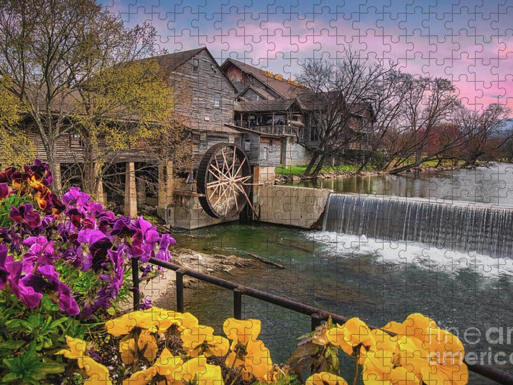 Mill Jigsaw Puzzle featuring the photograph Old Mill at Pigeon Forge II by Shelia Hunt