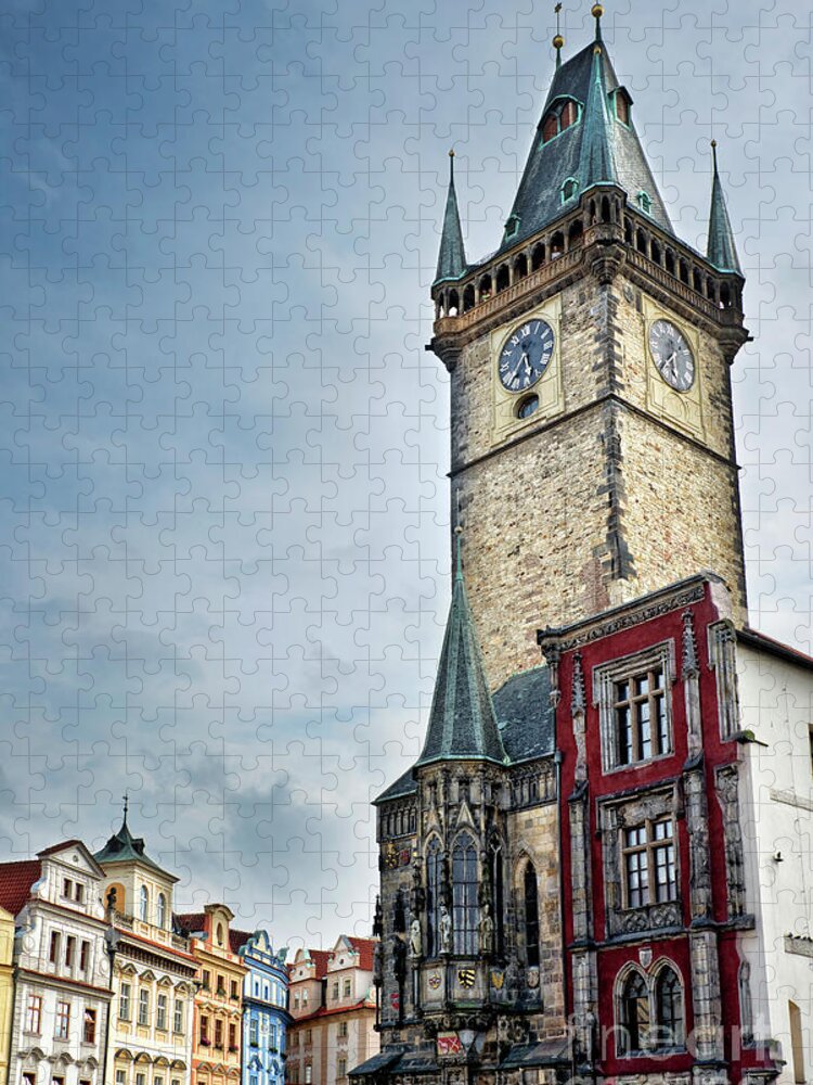 Prague Jigsaw Puzzle featuring the photograph Old Prague City hall by Delphimages Photo Creations