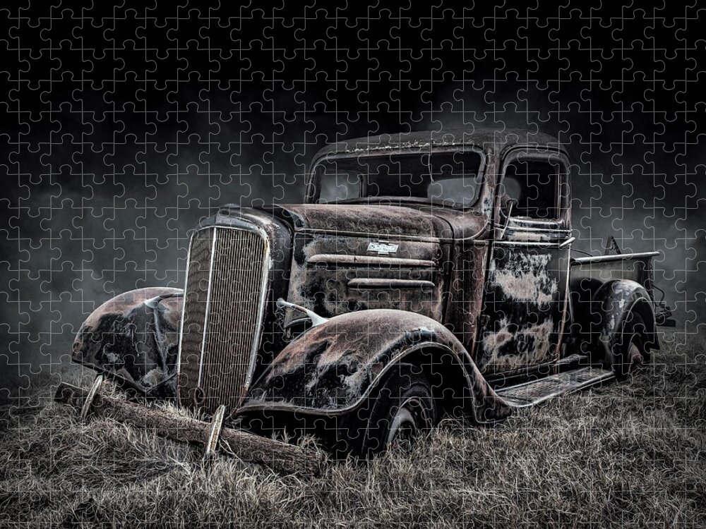 Chevy Jigsaw Puzzle featuring the digital art Old Soldier by Douglas Pittman
