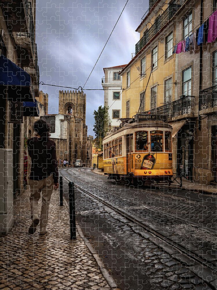 Tram28 Jigsaw Puzzle featuring the photograph Old streets by Jorge Maia
