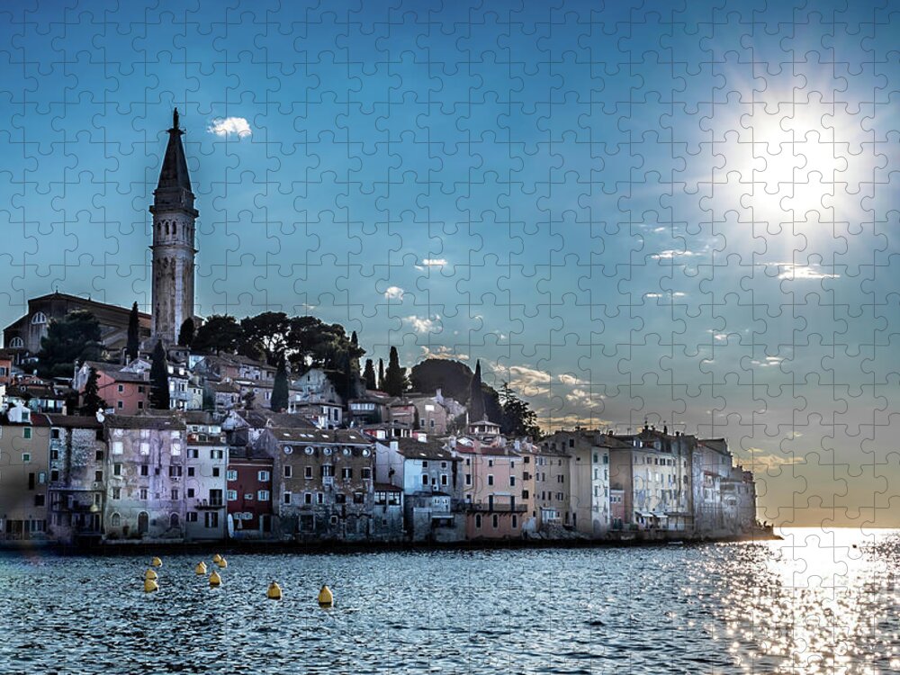 Croatia Jigsaw Puzzle featuring the photograph Old Town Of The City Of Rovinj In Croatia by Andreas Berthold