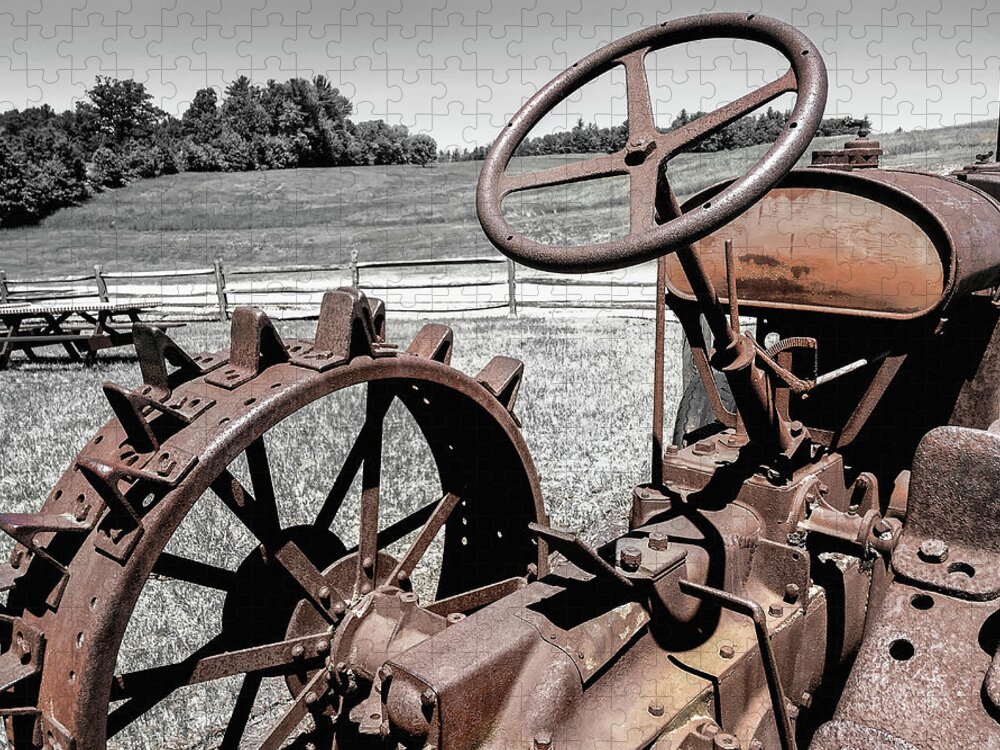 Tractor Jigsaw Puzzle featuring the photograph Old Tractor by Steven Nelson