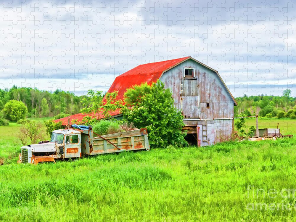 Canada Jigsaw Puzzle featuring the photograph On The Farm by Lenore Locken