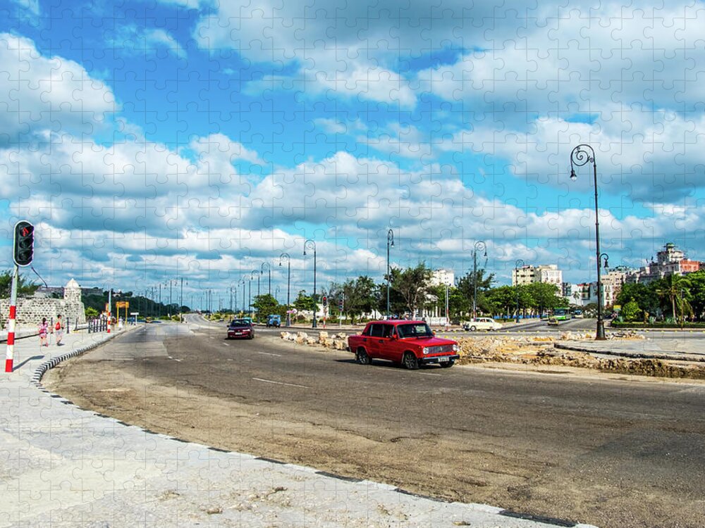 Cuba Jigsaw Puzzle featuring the photograph On the Malecon's Road. Havana. Cuba. by Lie Yim