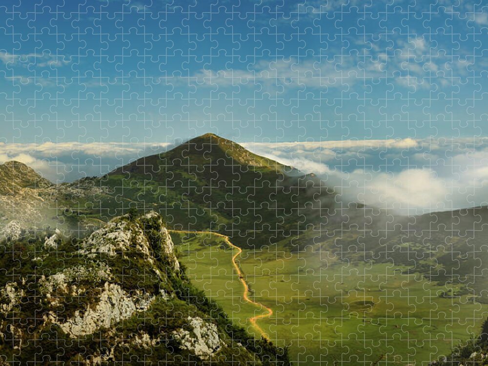 Pics Jigsaw Puzzle featuring the photograph On the road to Picos by Micah Offman