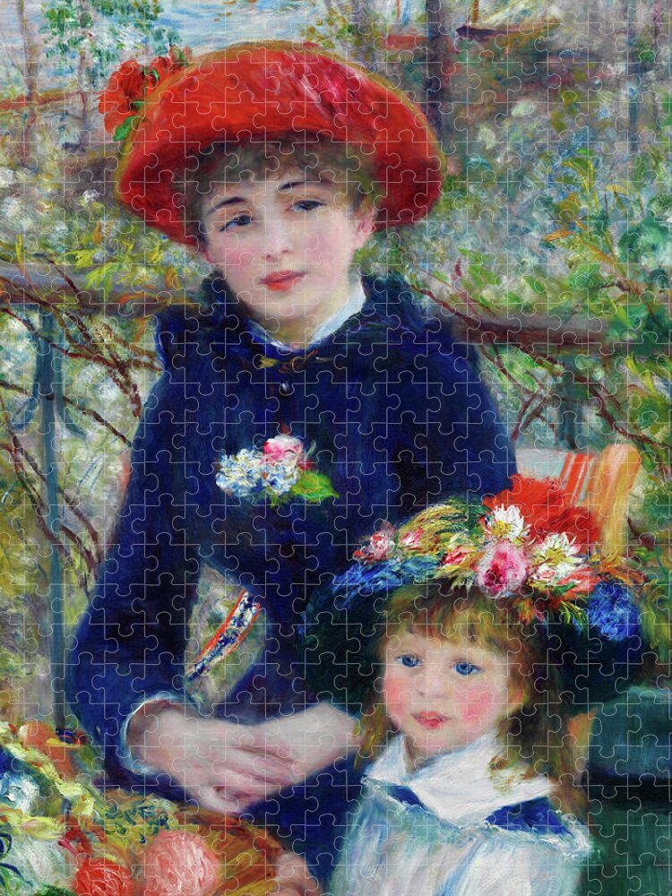 On the Terrace, Two Sisters Jigsaw Puzzle by Pierre-Auguste Renoir - Fine  Art America