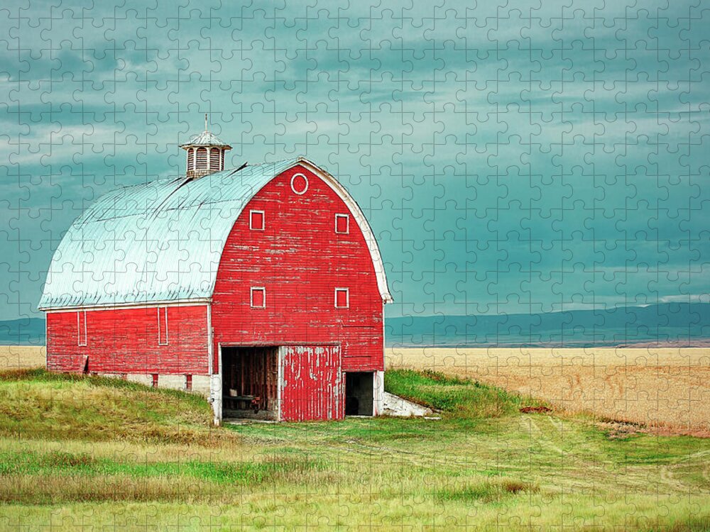 Barn Jigsaw Puzzle featuring the photograph On Trout Creek Road by Todd Klassy