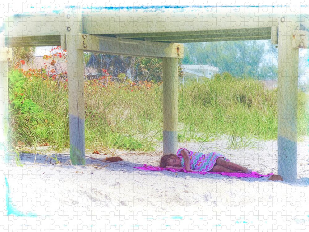Napping Jigsaw Puzzle featuring the photograph On Vacation by Alison Belsan Horton