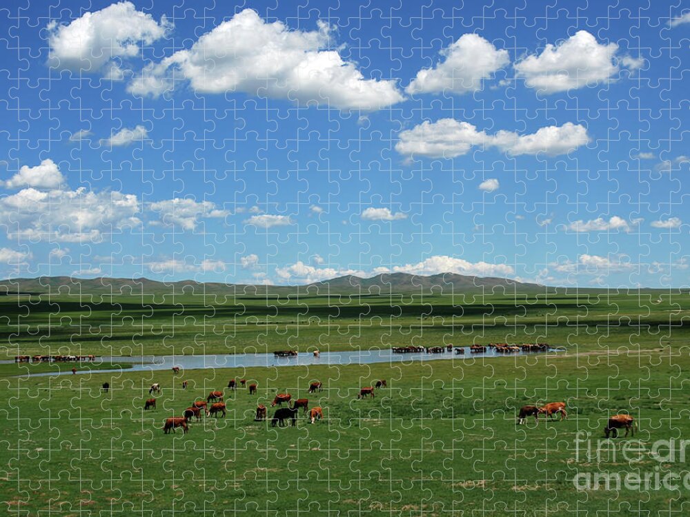 One Day Countryside Jigsaw Puzzle featuring the photograph One day Countryside by Elbegzaya Lkhagvasuren