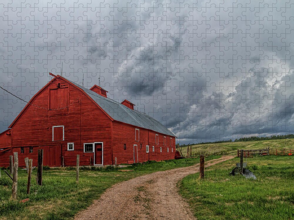 Barn Jigsaw Puzzle featuring the photograph One Last Look by Alana Thrower