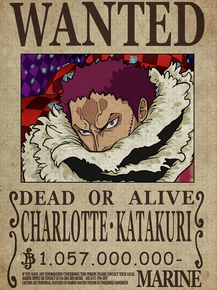 One Piece Wanted Poster - KATAKURI Jigsaw Puzzle by Niklas