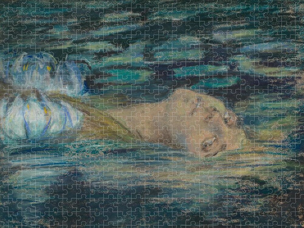Ophelia Jigsaw Puzzle featuring the painting Ophelia ca art by Alice Pike Barney American