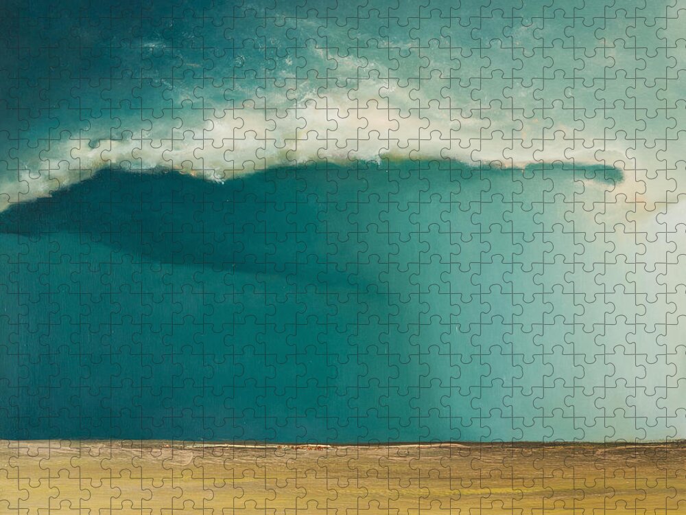 Derek Kaplan Jigsaw Puzzle featuring the painting Opt.20.22 'Storm' by Derek Kaplan
