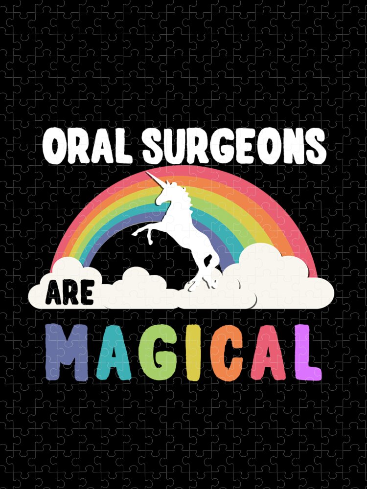 Funny Jigsaw Puzzle featuring the digital art Oral Surgeons Are Magical by Flippin Sweet Gear