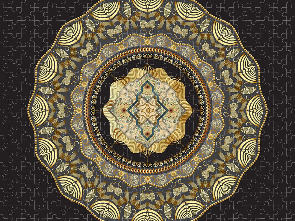 Mandala Graphic Design Jigsaw Puzzle featuring the digital art Ornativo Vero Circulus No 4278 by Alan Bennington
