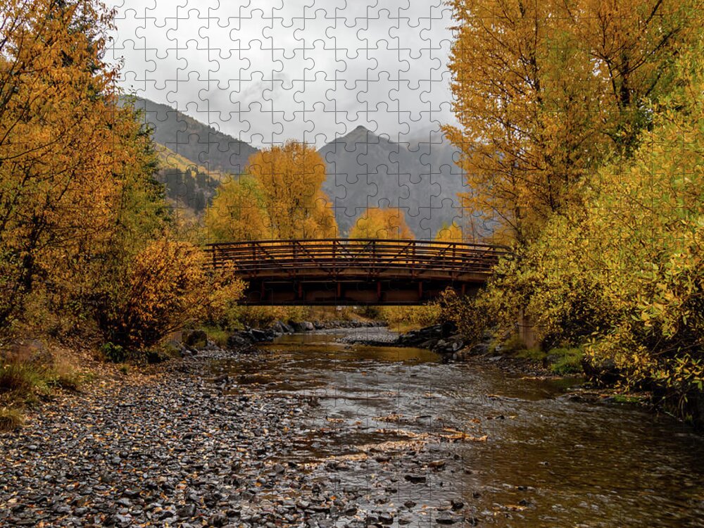 Telluride Bridge Jigsaw Puzzle featuring the photograph Over the River by Norma Brandsberg